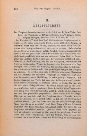 136-137 [Rezension] Volz, Paul, Der Prophet Jeremia