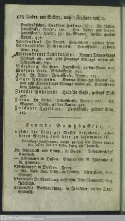 Fremden Buchhändler, welche die Leipziger Messen besuchen, …