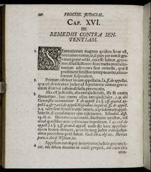 Cap. XVI. De Remediis Contra Sententiam.