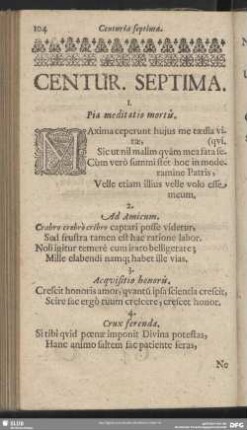 Centur. Septima