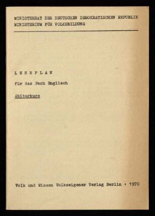 1970: Abiturkurs
