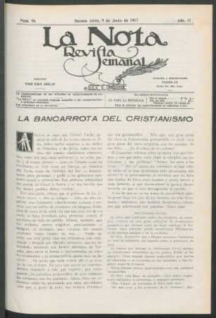 La bancarrota del cristianismo
