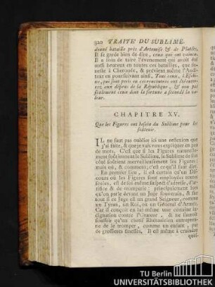 Chapitre XV. Que les figures ont besoin du sublime pour les soûtenir.