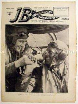 Wochenzeitschrift der NSDAP "Illustrierter Beobachter" u.a. zum Einsatz der Flugbombenwaffe "V1"