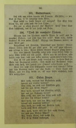 104. Trost für mancherlei Thränen