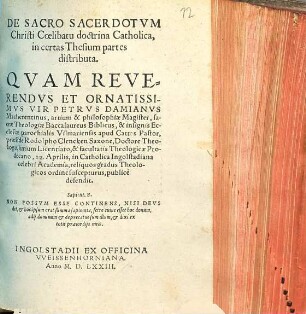 De Sacro Sacerdotum Christi Coelibatu doctrina Catholica