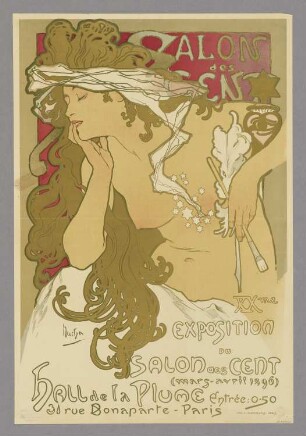 Plakat für die 20. Ausstellung des "Salon des Cent", Paris, 1896