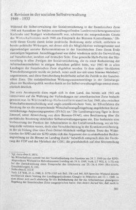 4. Revision in der sozialen Selbstverwaltung 1949-1953