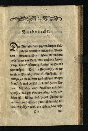 Vorbericht