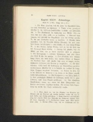 Kapitel XXIV. Zeitenfolge.