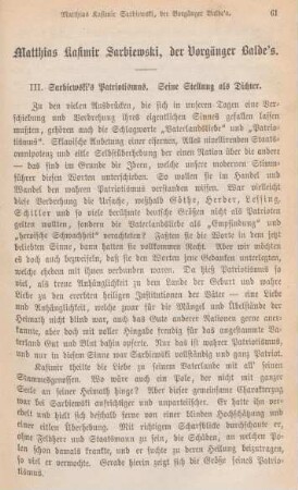 61-76 Matthias Kasimir Sarbiewski, der Vorgänger Balde's : Fortsetzung