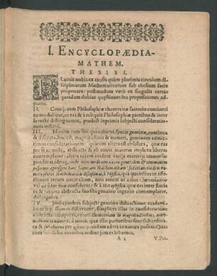 I. Encyclopaedia-Mathem. Thesis I. - LIV.