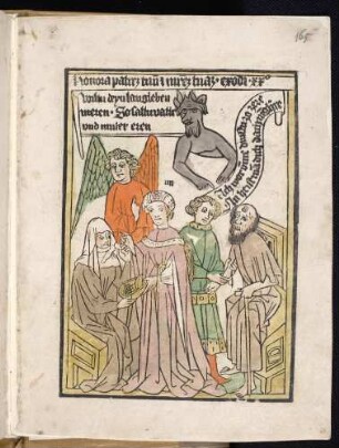 4. Gebot (Du sollst deinen Vater und deine Mutter ehren ...). Engel, Teufel, erwachsene Kinder bei der Fürsorge um ihre betagten Eltern