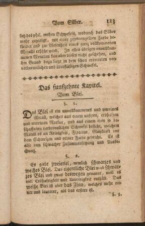 Das funfzehnte Kapitel. Vom Blei