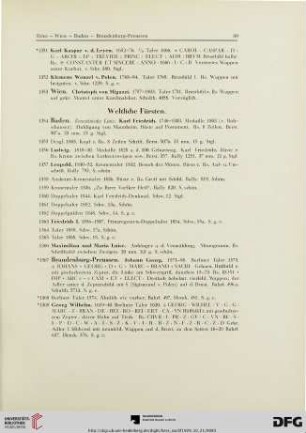 Weltliche Fürsten (Nr. 1354-1950)