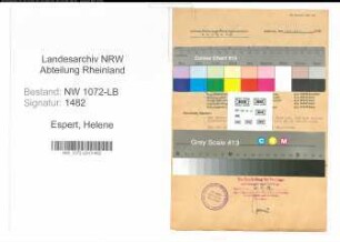 Entnazifizierung Helene Espert , geb. 19.12.1900 ()