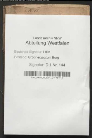 Kontrakte über die Eigentumsgefälle der Eigenbehörigen der Klöster Rengering und Vinnenberg