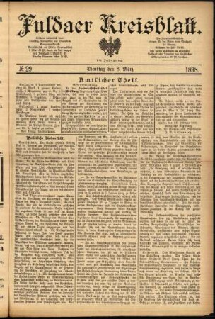 Ausgabe vom Dienstag, den 08. März 1898.