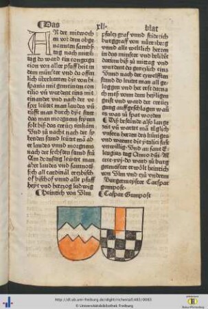 Kolorierter Holzschnitt