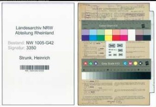 Entnazifizierung Heinrich Strunk , geb. 12.04.1883 (Verw.Direktor)