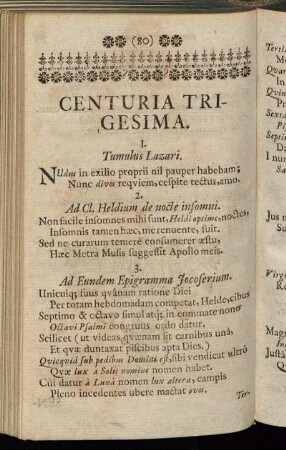 Centuria Trigesima.