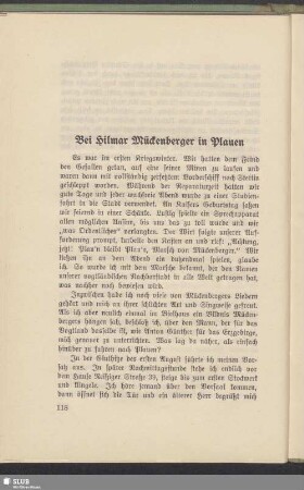 Bei Hilmar Mückenberger in Plauen