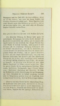 Der zweite Pariser Friede und dessen Folgen