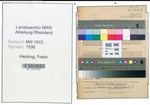 Entnazifizierung Franz Hecking , geb. 01.10.1905 (Rechtsanwalt)