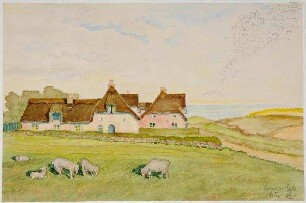 Kampen auf Sylt. Gehöft am Wattenmeer