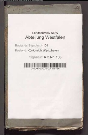 Personalakten betr. das Domstift Paderborn