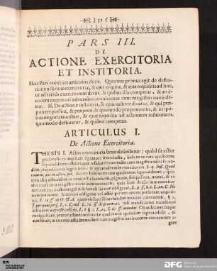 Pars III. De Actione Exercitoria Et Institoria.