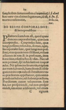 De Rebus Corporalibus & incorporalibus.
