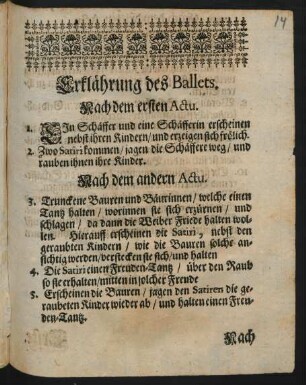 Erklährung des Ballets