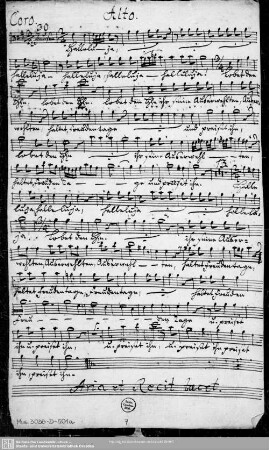 Alto Coro.[/Solo; unvollst.]