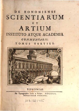 De Bononiensi Scientiarum Et Artium Instituto Atque Academia Commentarii. 3