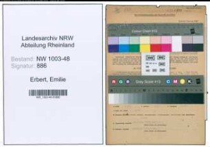 Entnazifizierung Emilie Erbert , geb. 29.03.1895 (Lehrerin)