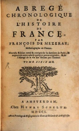 Abrégé chronologique de l'histoire de France, 6