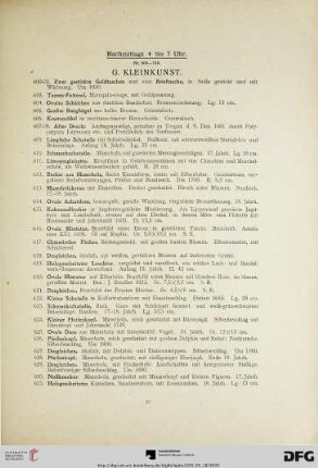 G. Kleinkunst (Nr. 600-758)