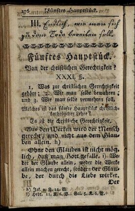 Fünftes Hauptstück. Von der christlichen Gerechtigkeit?