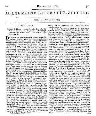 Moritz, K. P.: Anthusa oder Roms Alterthümer. Ein Buch für die Menschheit. Die heiligen Gebräuche der Römer. Berlin: Maurer 1791