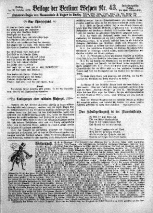 Beilage der Berliner Wespen Nr. 43