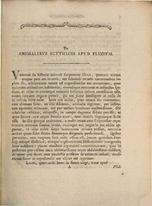 De Animalibvs Scythicis Apvd Plinivm