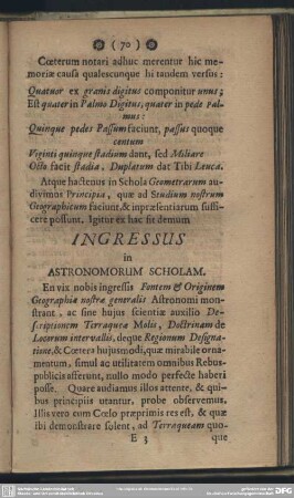 Ingressus in Astronomorum Scholam