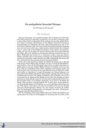 Die sanktgallische Herrschaft Ebringen.