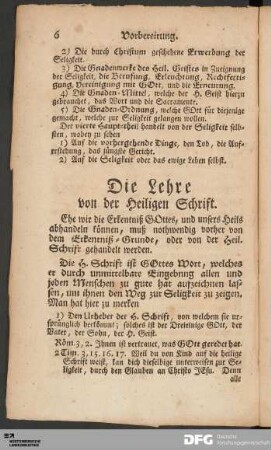 Die Lehre von der Heiligen Schrift.