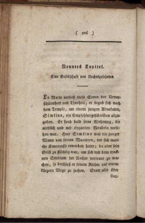 Neuntes Kapitel. Eine Gesellschaft von Rechtsgelehrten.