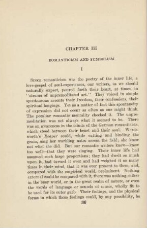 Chapter III Romaticism and Symbolism