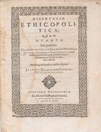Disputatio ethico-politica