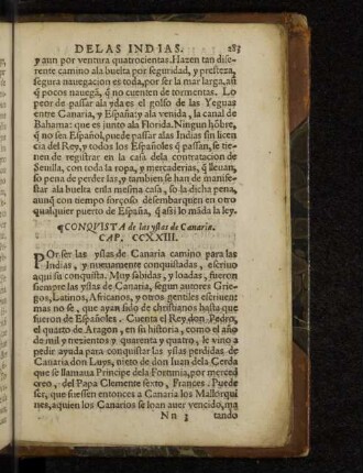 Conquista de las yslas de Canaria. Cap. CCXXIII