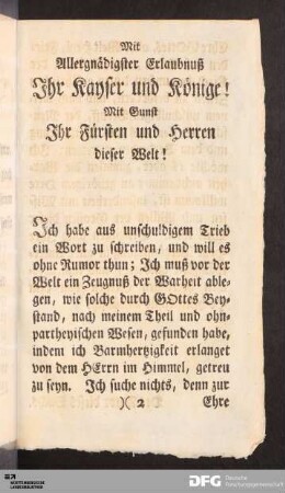 Mit Allergnädigster Erlaubnuß...